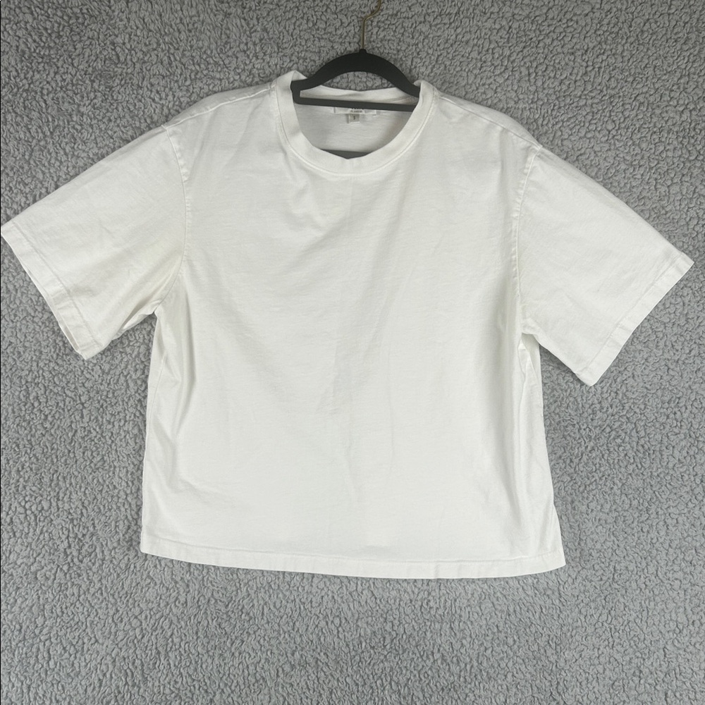AGOLDE Salma Tee Crewneck Short Sleeve Cotton Relaxed White Top Size S - Picture 2 of 16